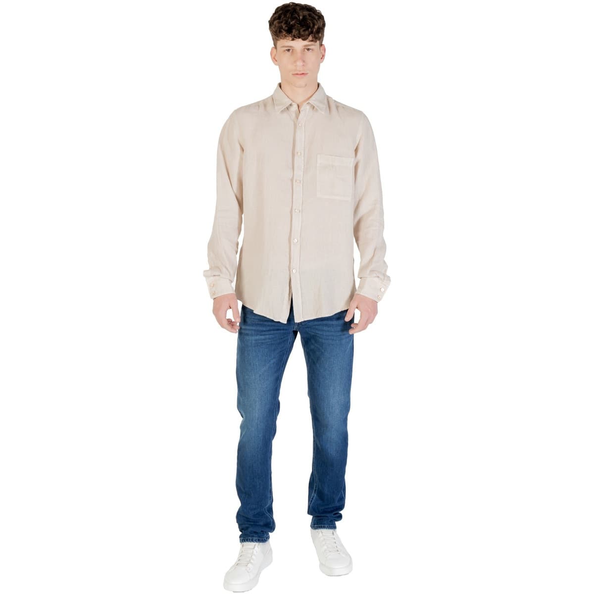 Men's Shirts BOSS Beige