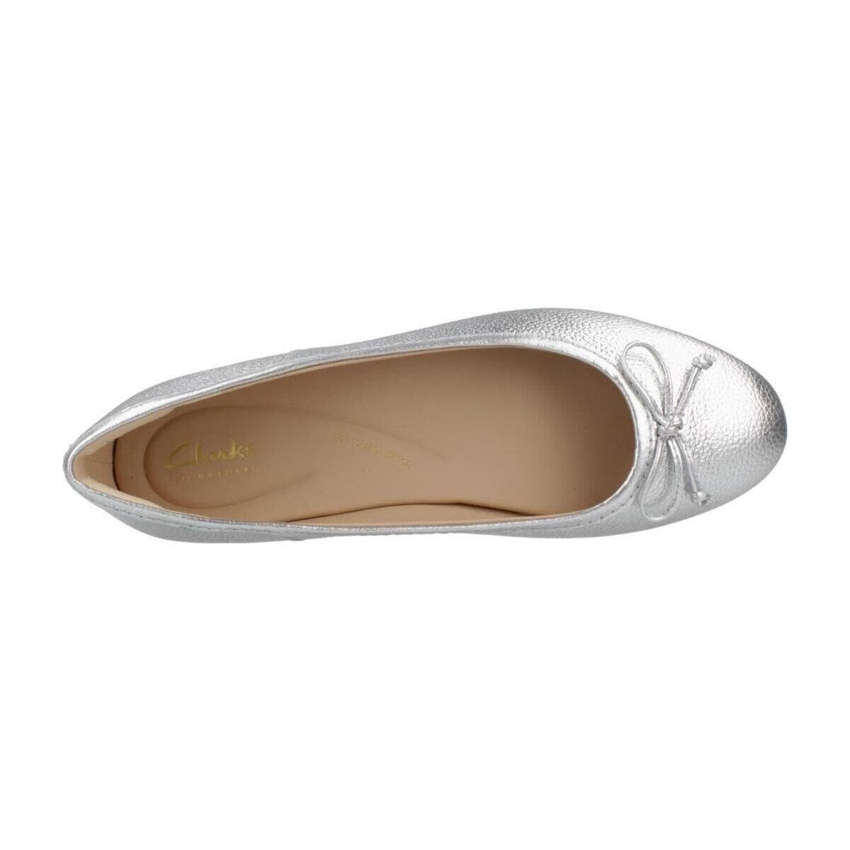 Women's Ballet Flats Clarks Silver