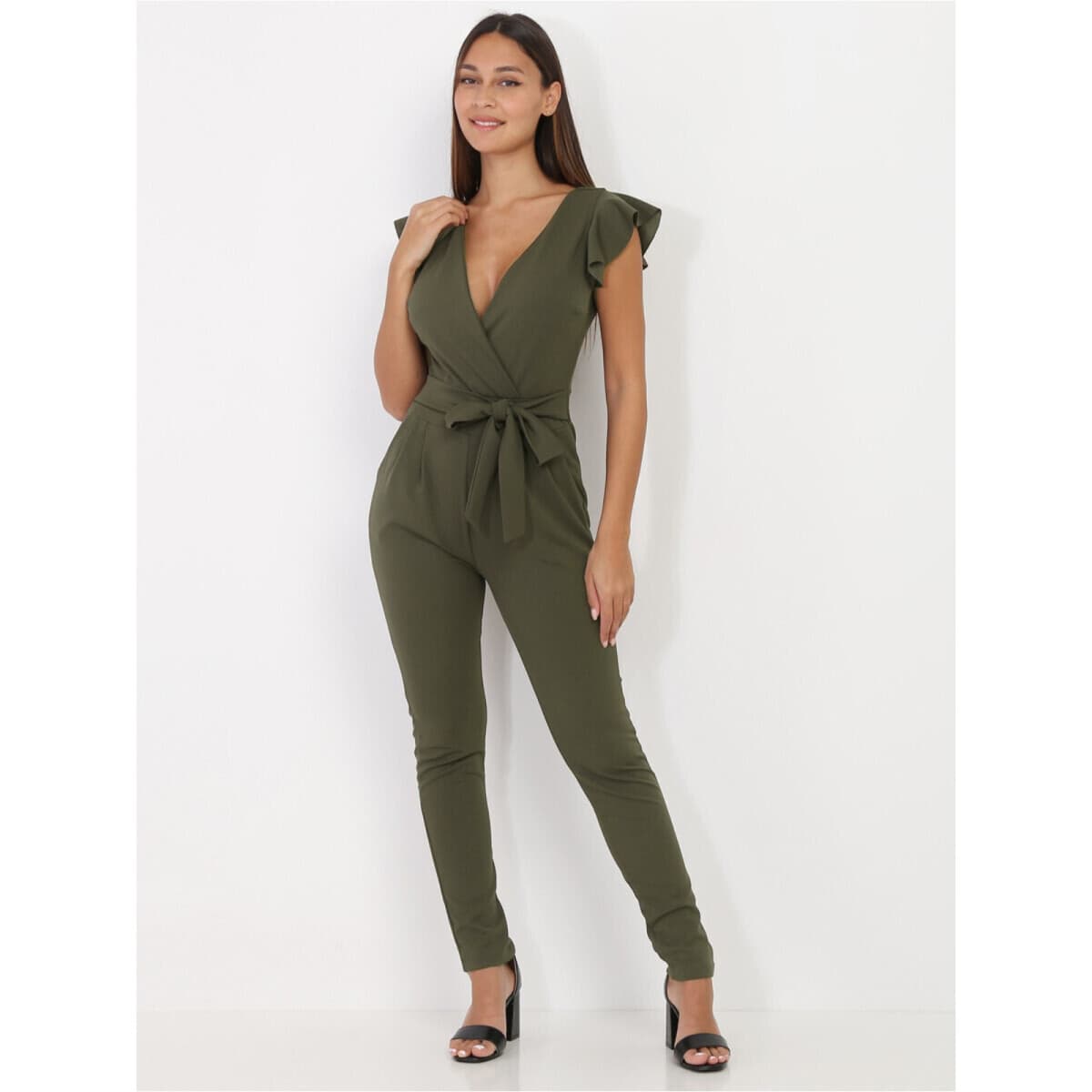 Women's Jumpsuits La Modeuse Khaki