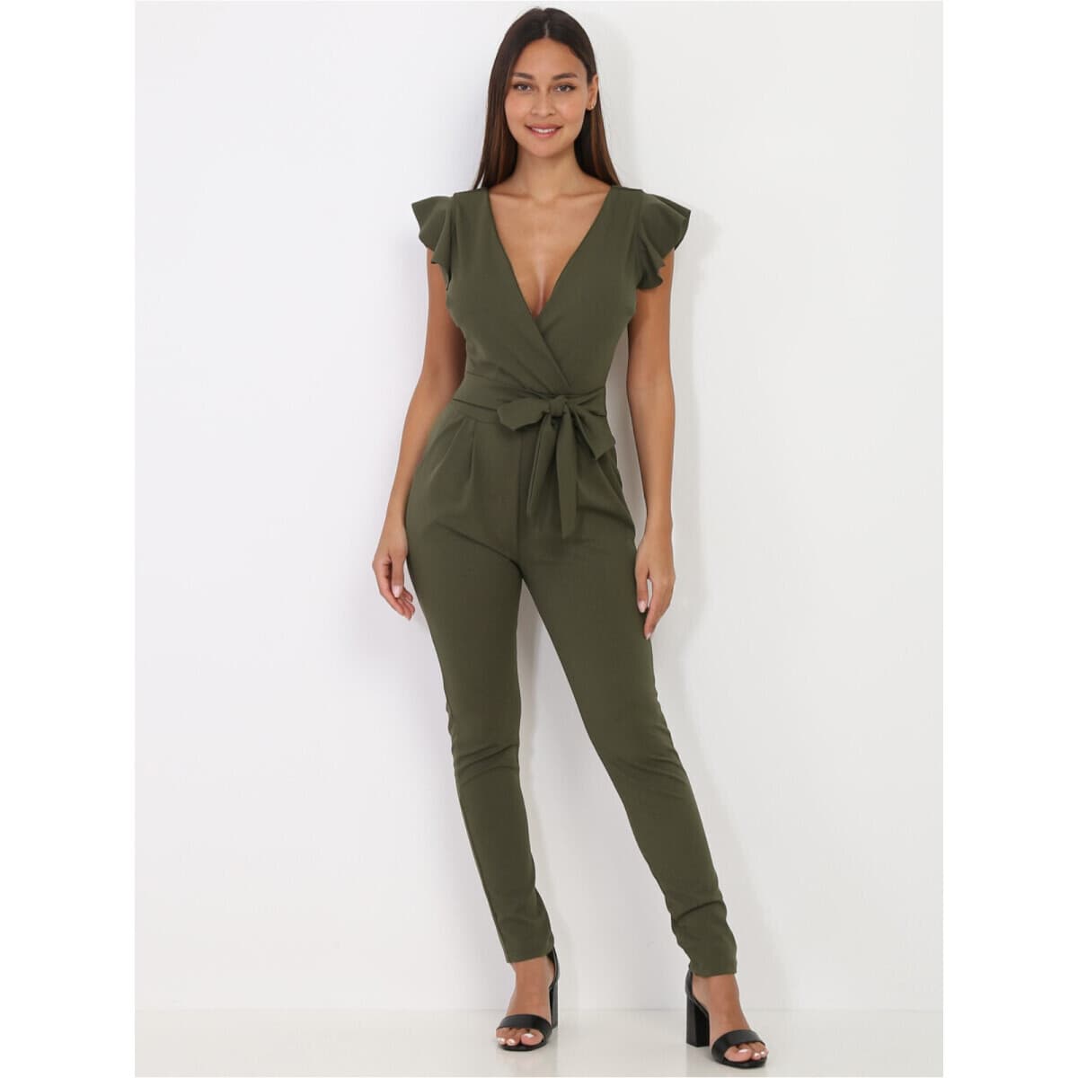 Women's Jumpsuits La Modeuse Khaki