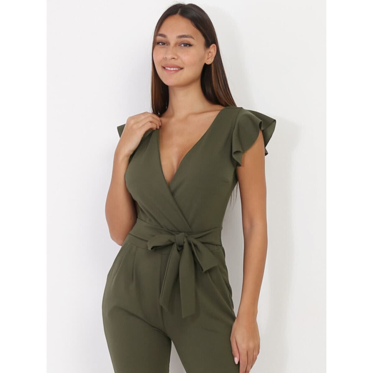Women's Jumpsuits La Modeuse Khaki