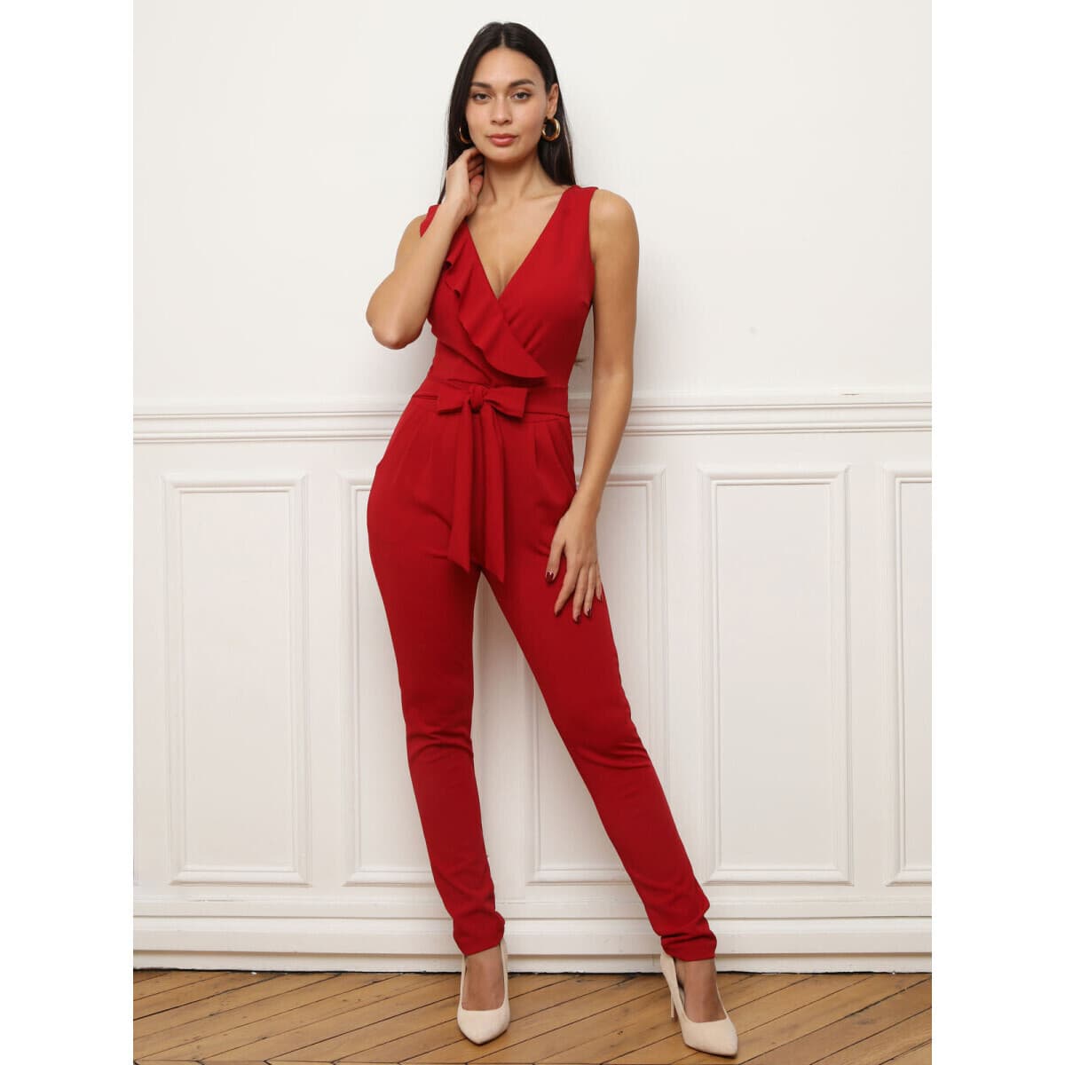 Women's Jumpsuits La Modeuse Bordeaux