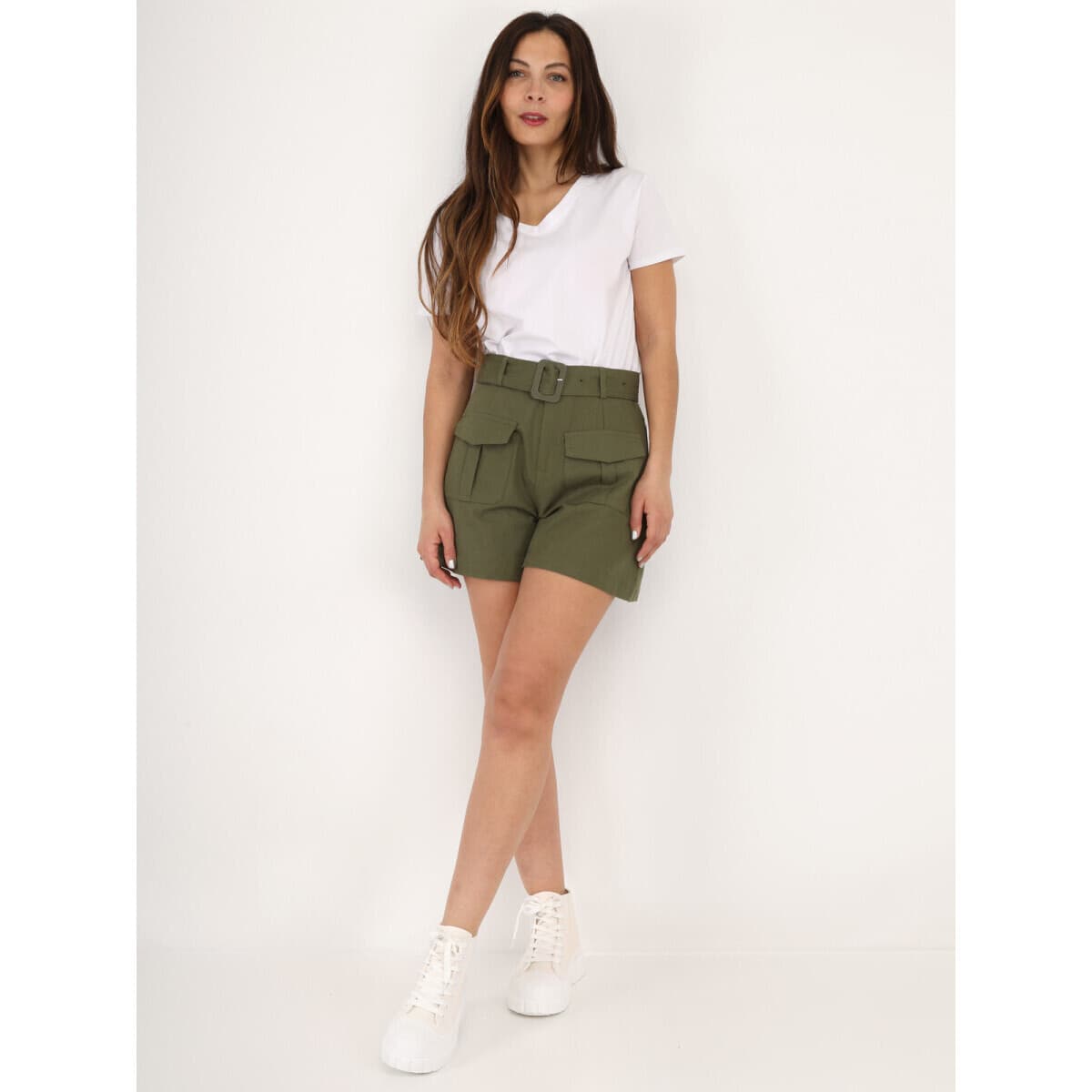 Women's Shorts La Modeuse Khaki