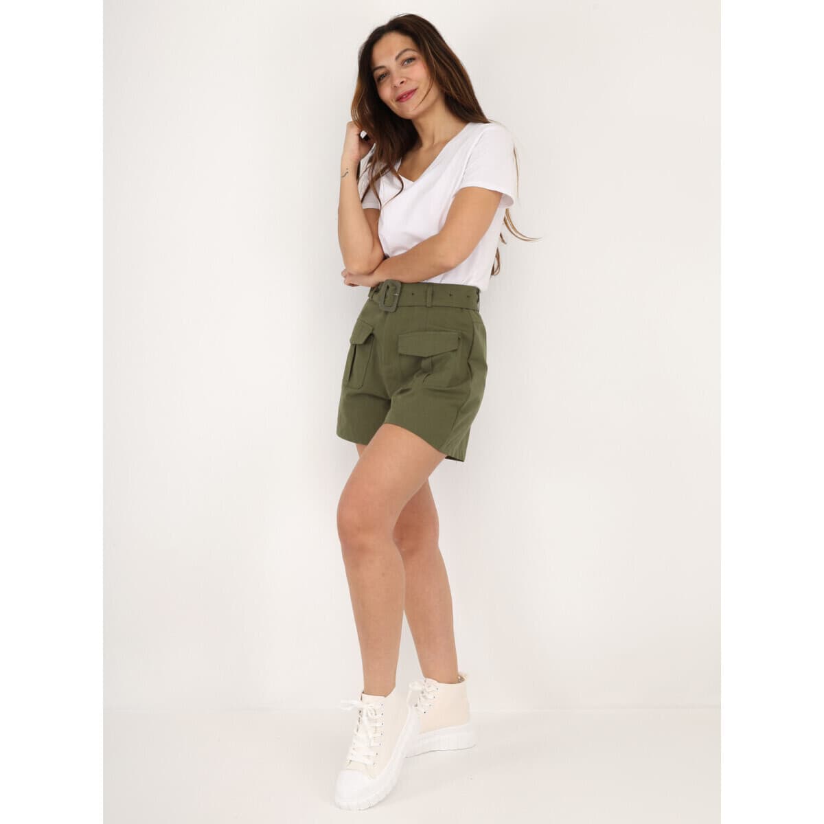 Women's Shorts La Modeuse Khaki