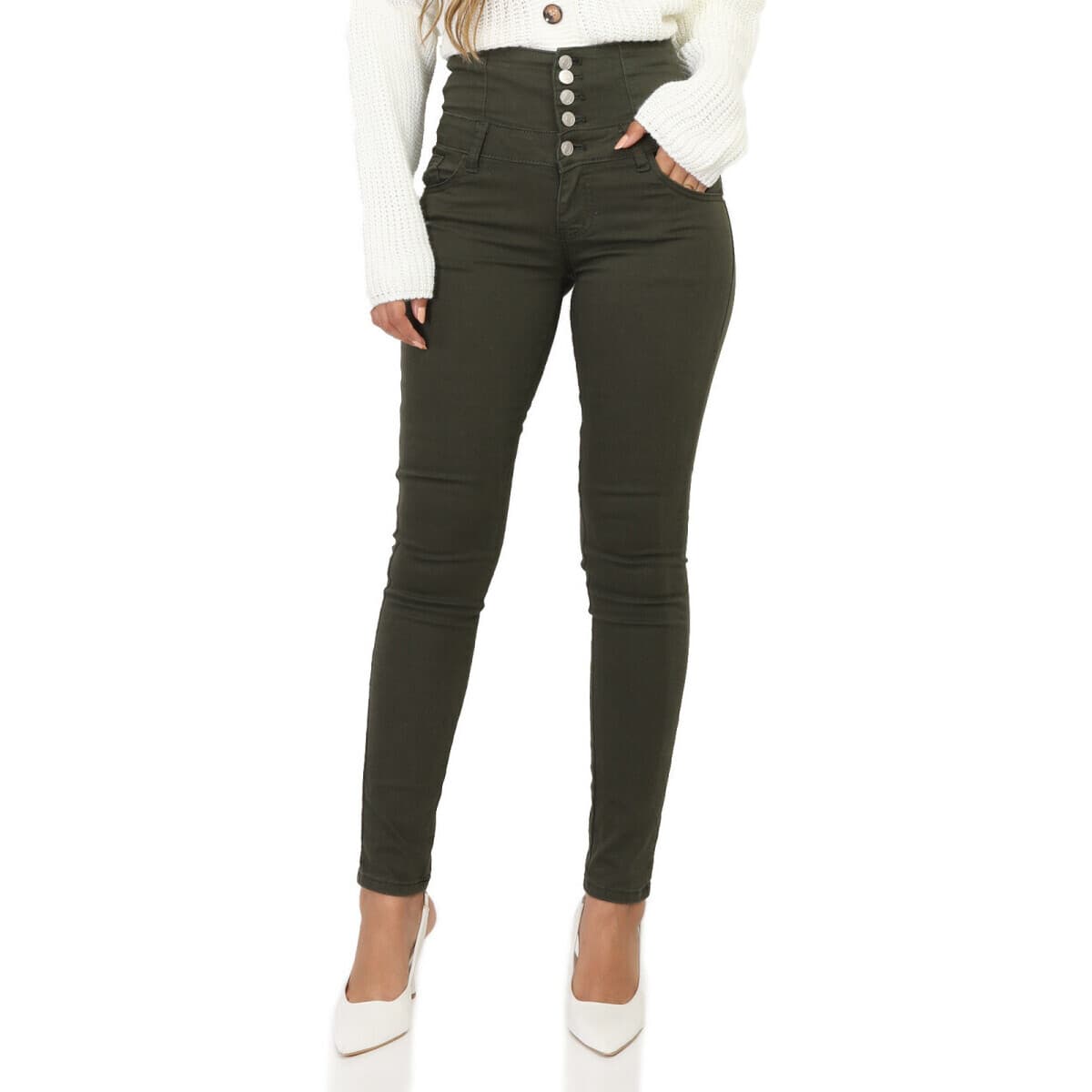 Women's Jeans La Modeuse Khaki