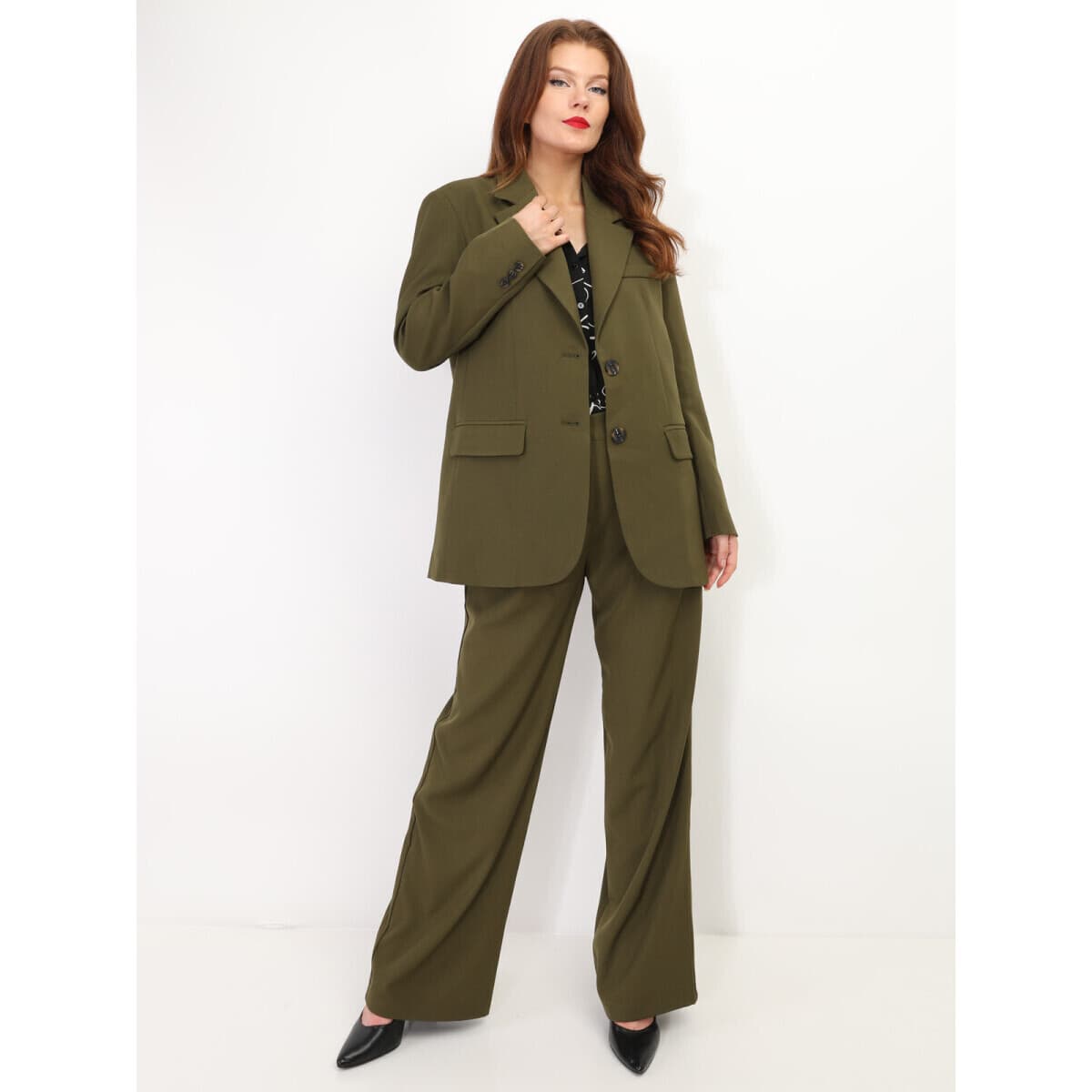 Women's Blazers La Modeuse Khaki