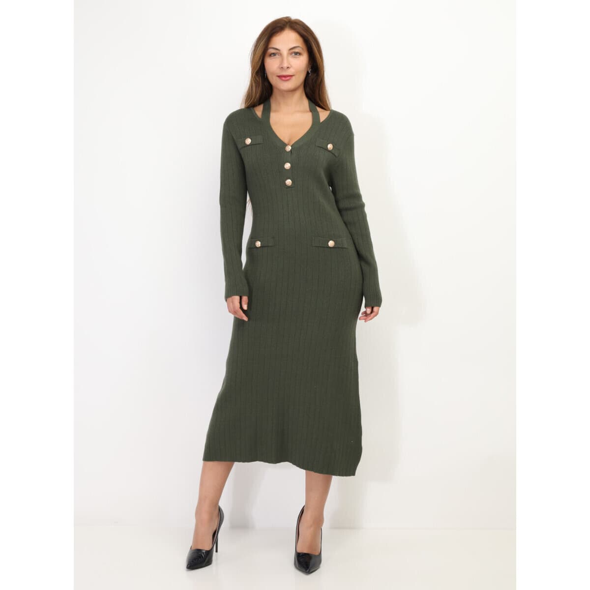 Women's Dresses La Modeuse Khaki