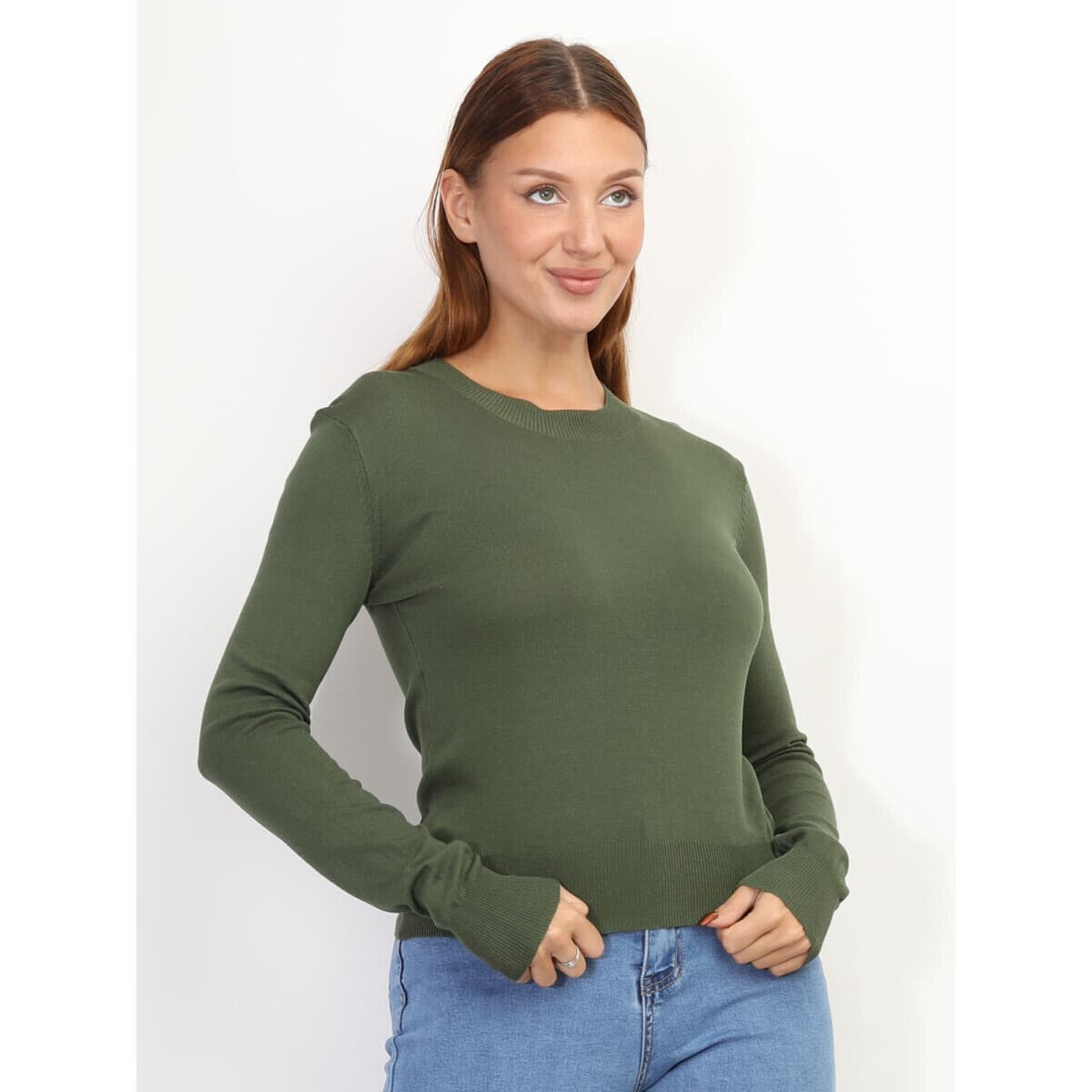 Women's Sweaters La Modeuse Khaki