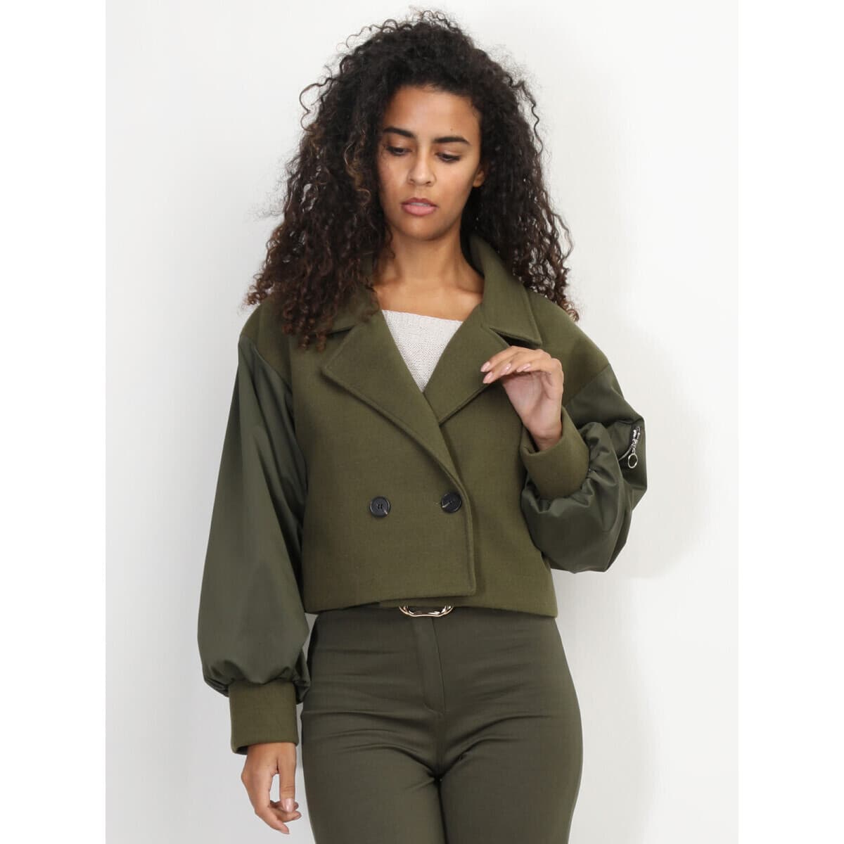 Women's Blazers La Modeuse Khaki
