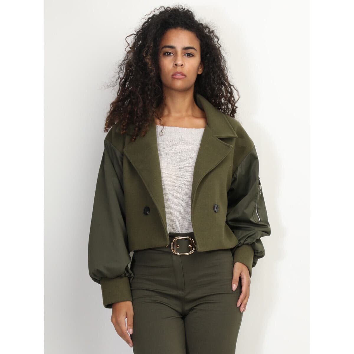 Women's Blazers La Modeuse Khaki