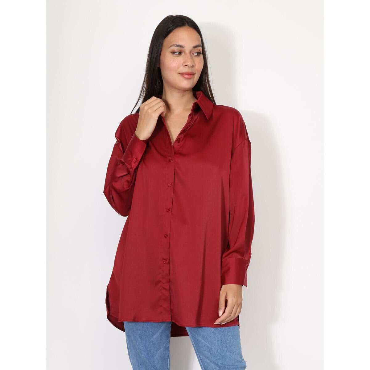 Women's Shirts La Modeuse Bordeaux