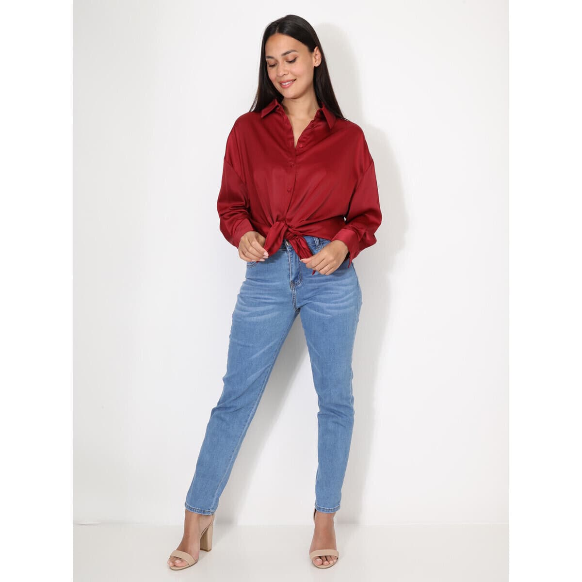 Women's Shirts La Modeuse Bordeaux