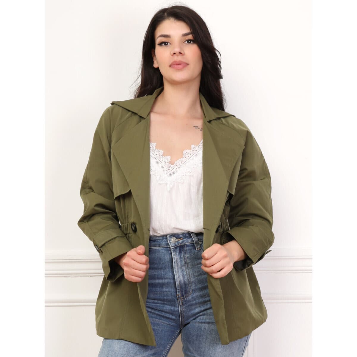 Women's Coats La Modeuse Khaki
