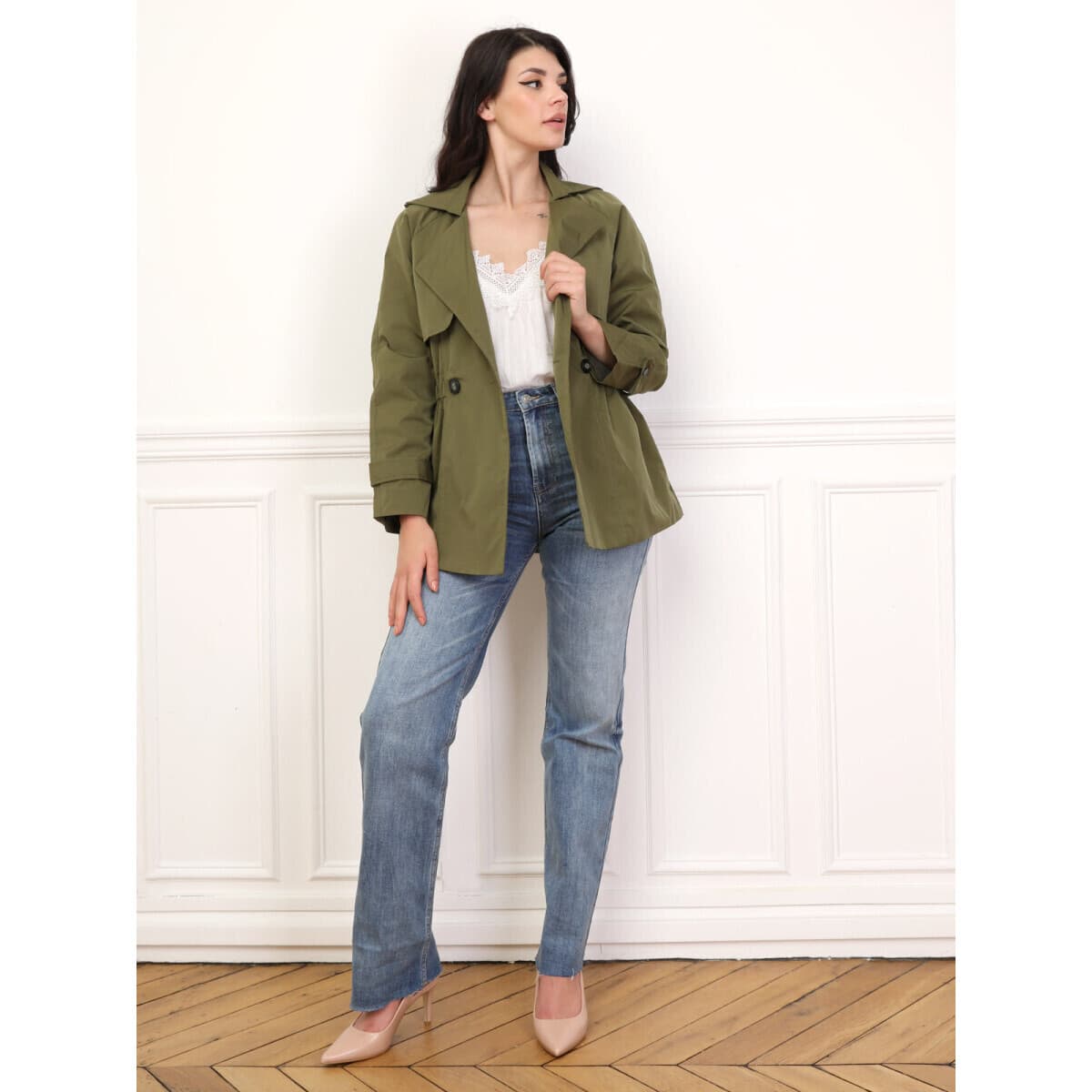 Women's Coats La Modeuse Khaki