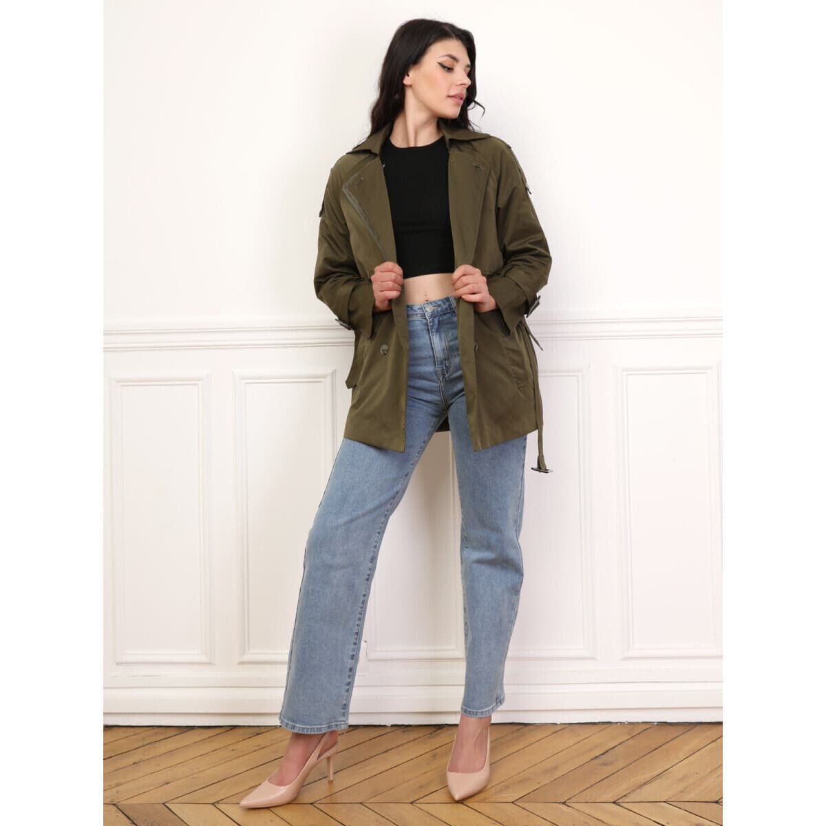 Women's Coats La Modeuse Khaki