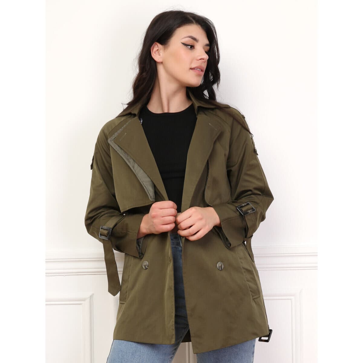 Women's Coats La Modeuse Khaki