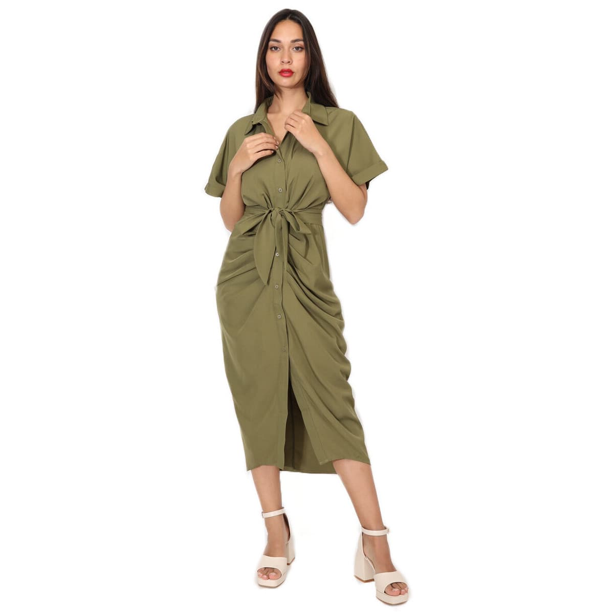 Women's Dresses La Modeuse Khaki