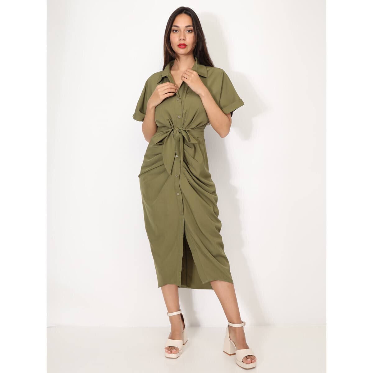 Women's Dresses La Modeuse Khaki