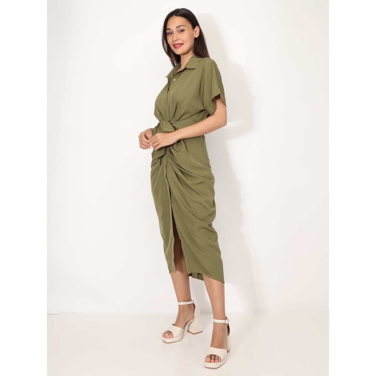 Women's Dresses La Modeuse Khaki