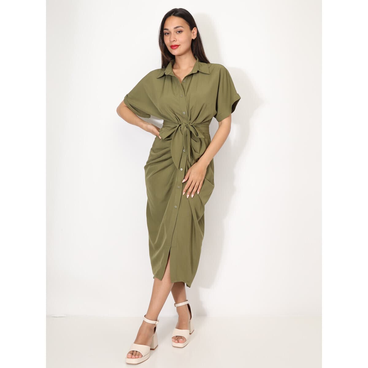 Women's Dresses La Modeuse Khaki