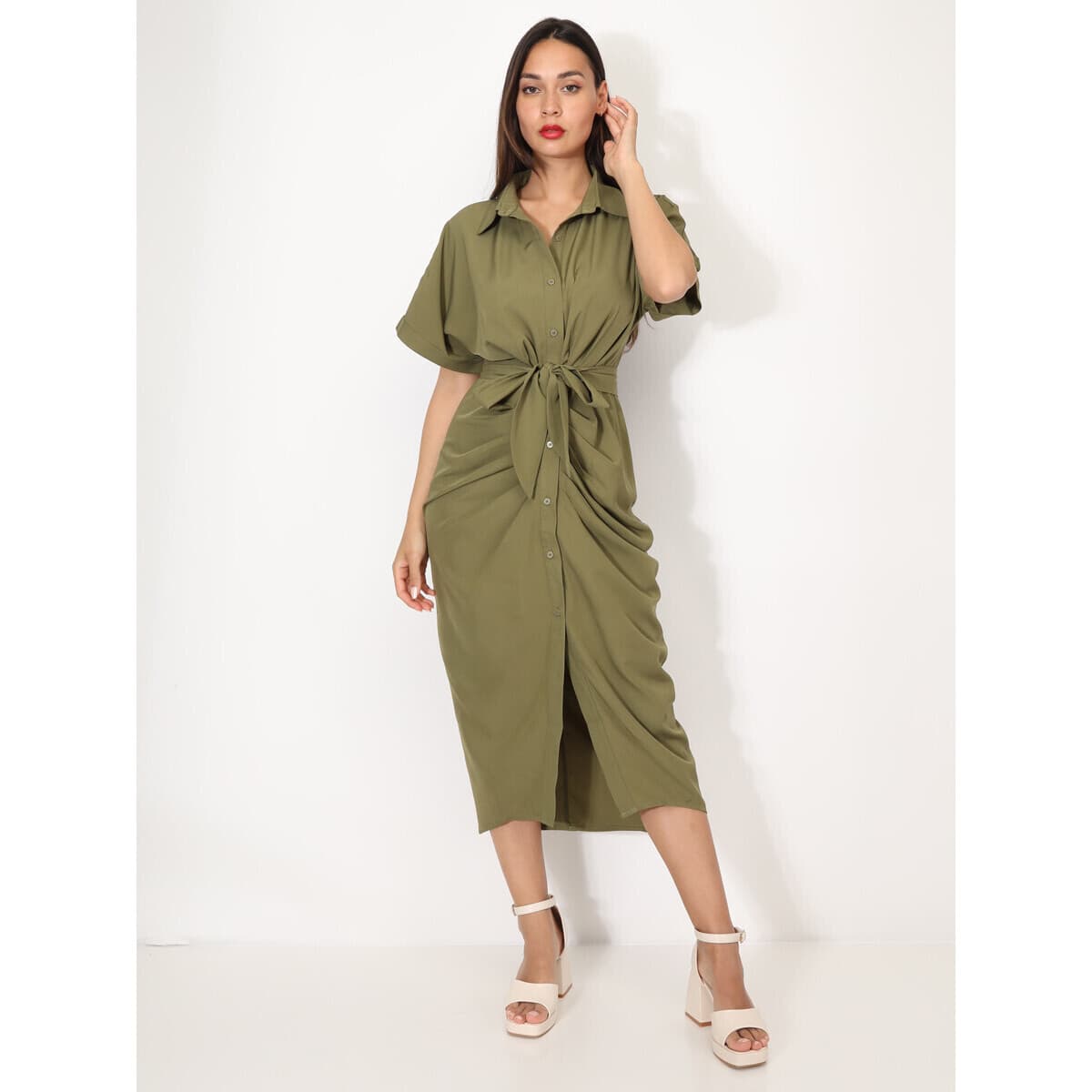 Women's Dresses La Modeuse Khaki
