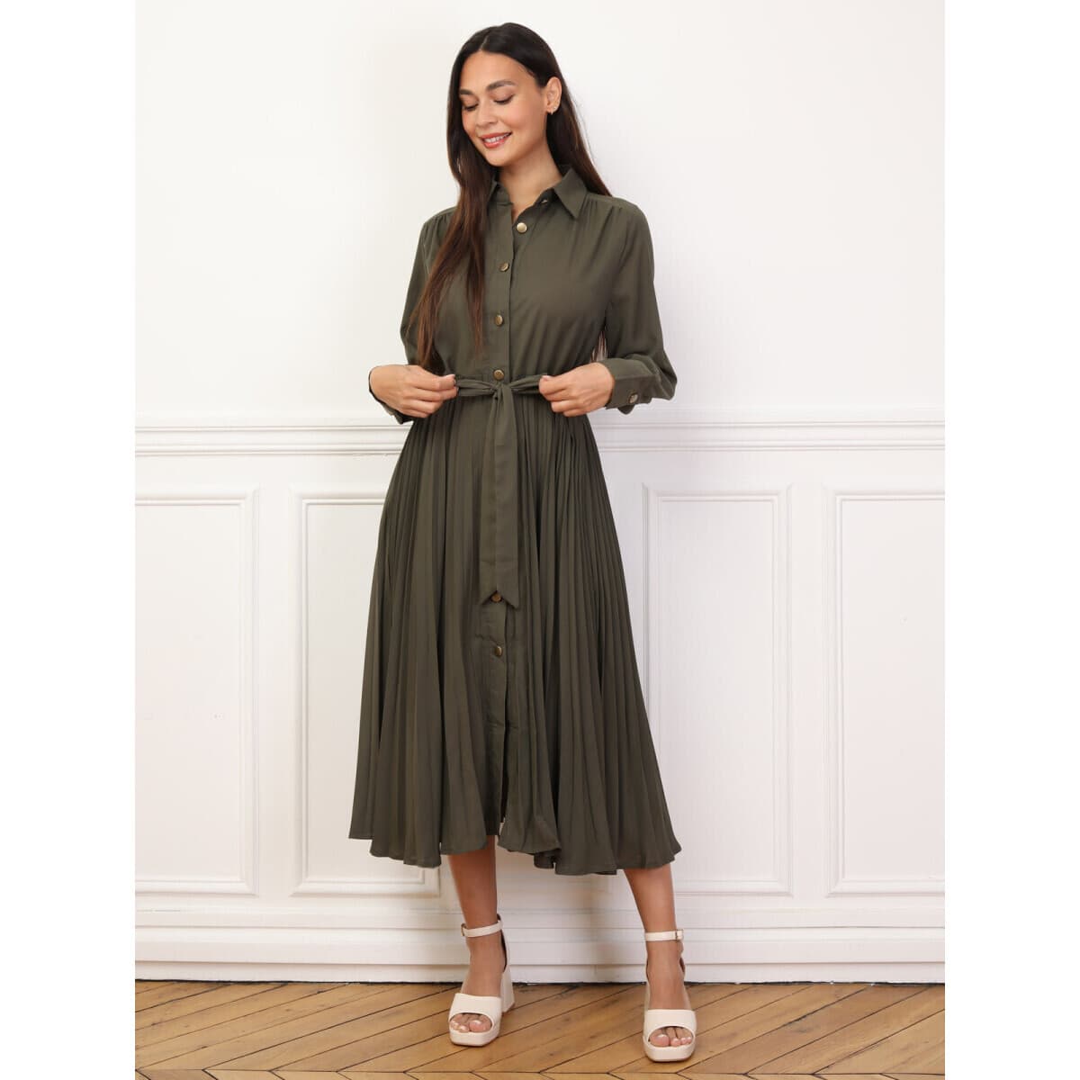 Women's Dresses La Modeuse Khaki