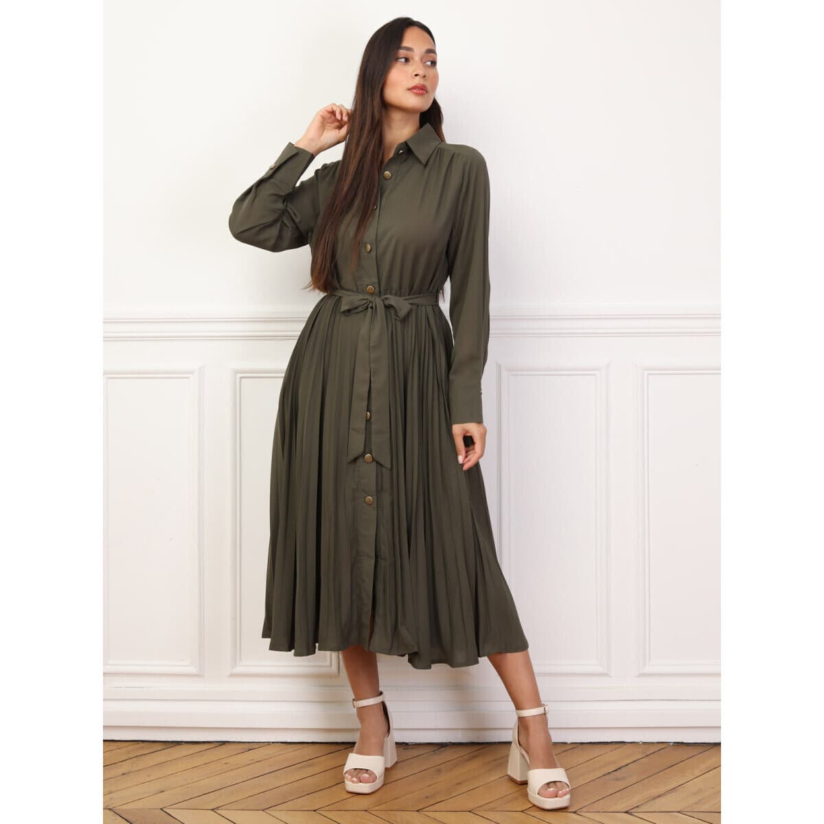 Women's Dresses La Modeuse Khaki