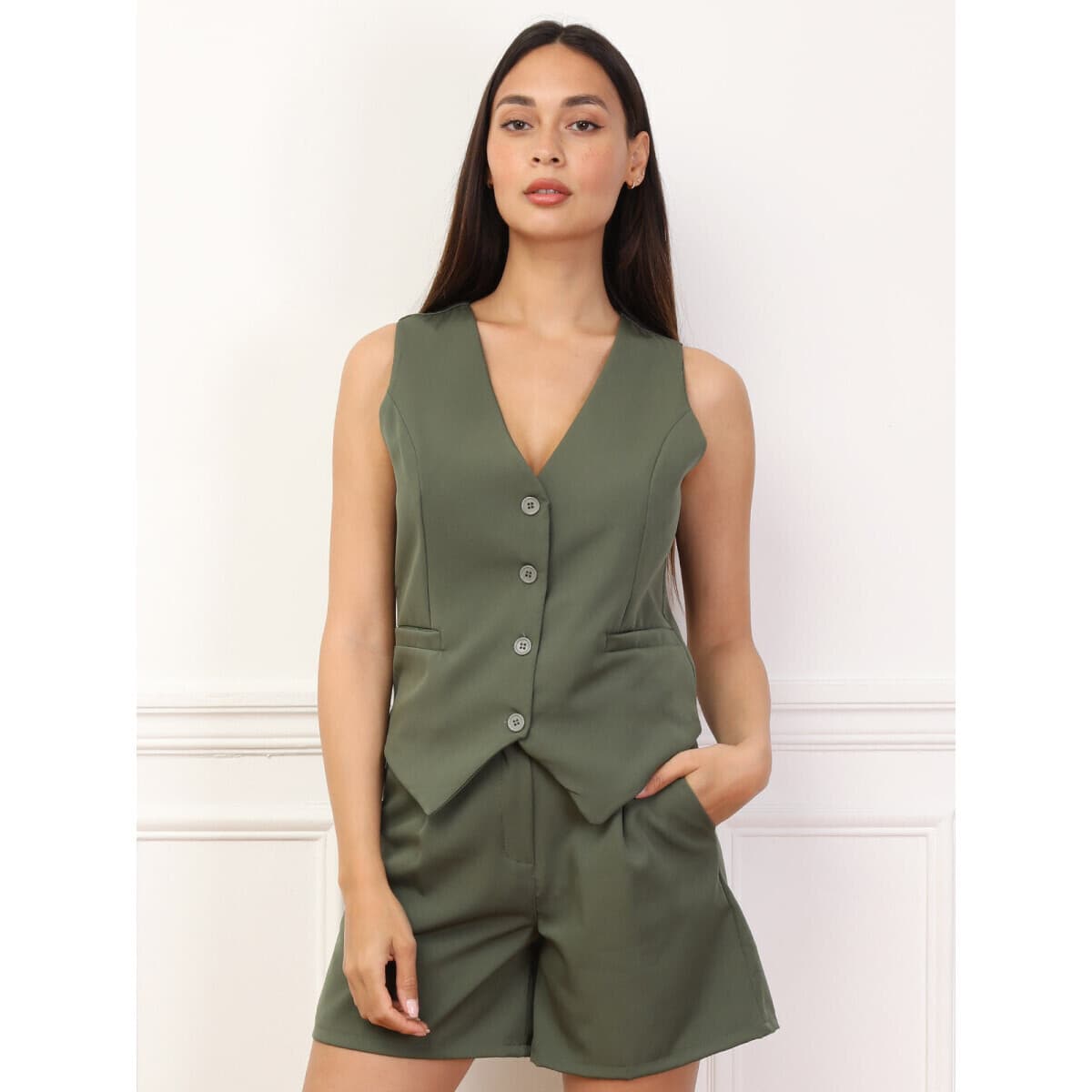 Women's Blazers La Modeuse Khaki