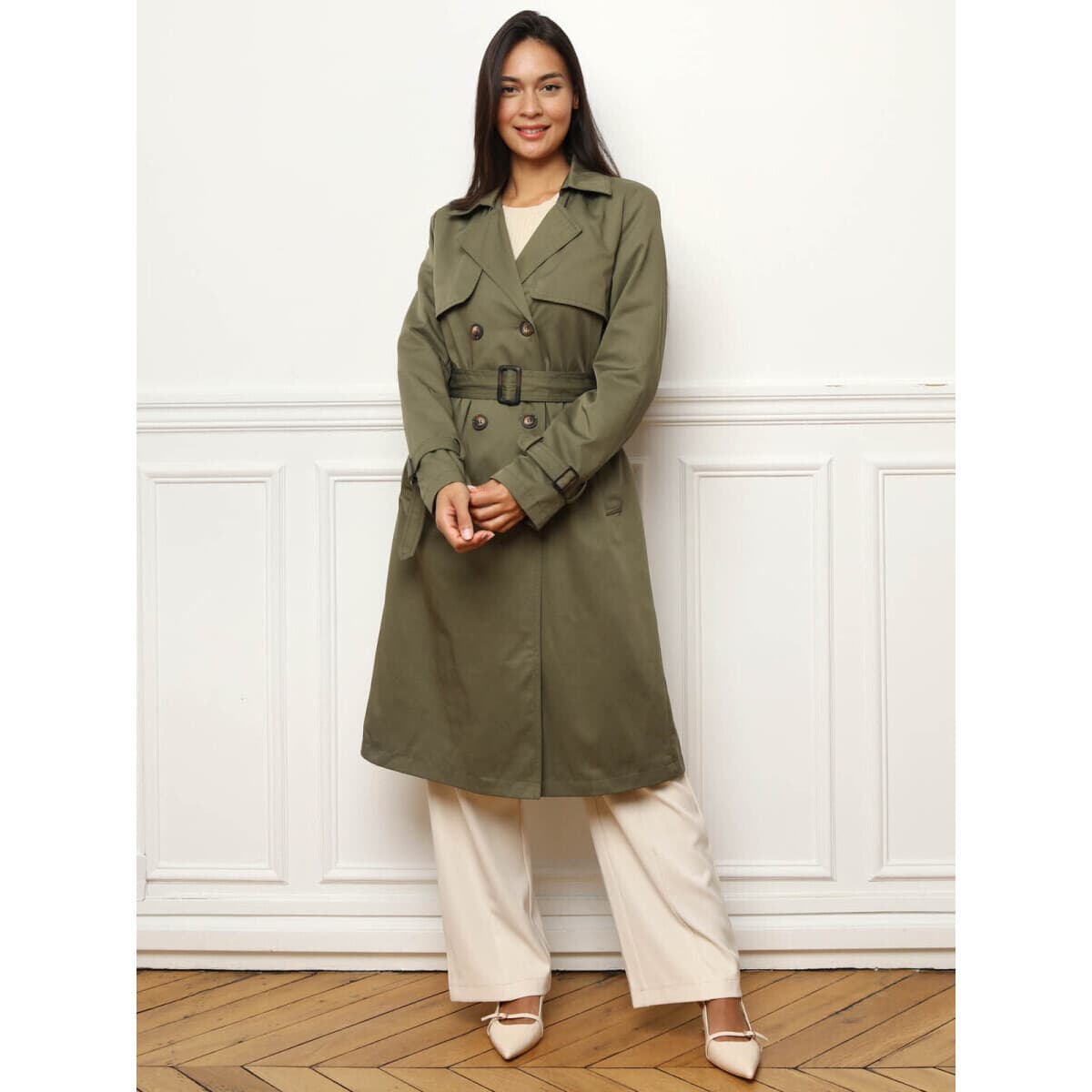 Women's Coats La Modeuse Khaki