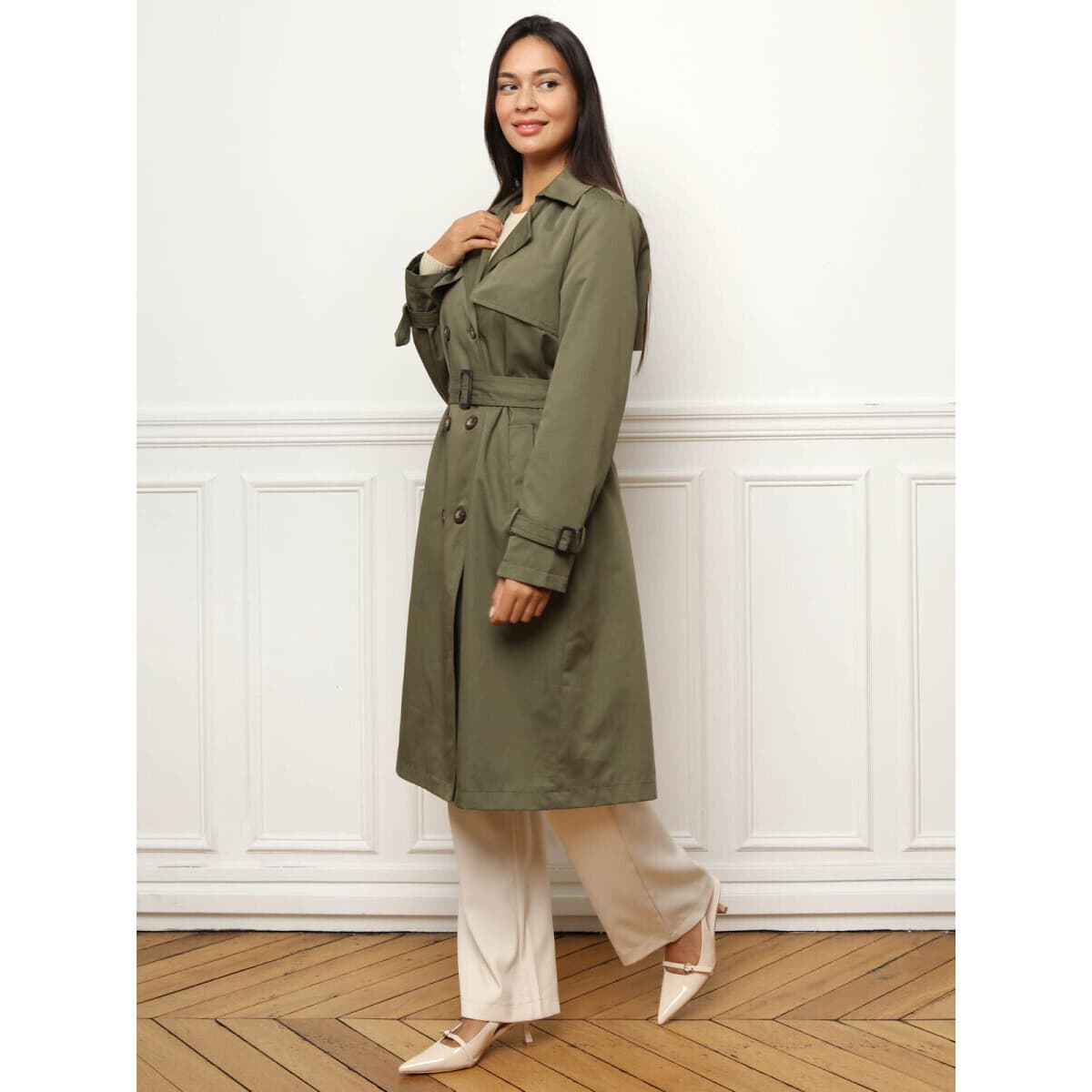 Women's Coats La Modeuse Khaki