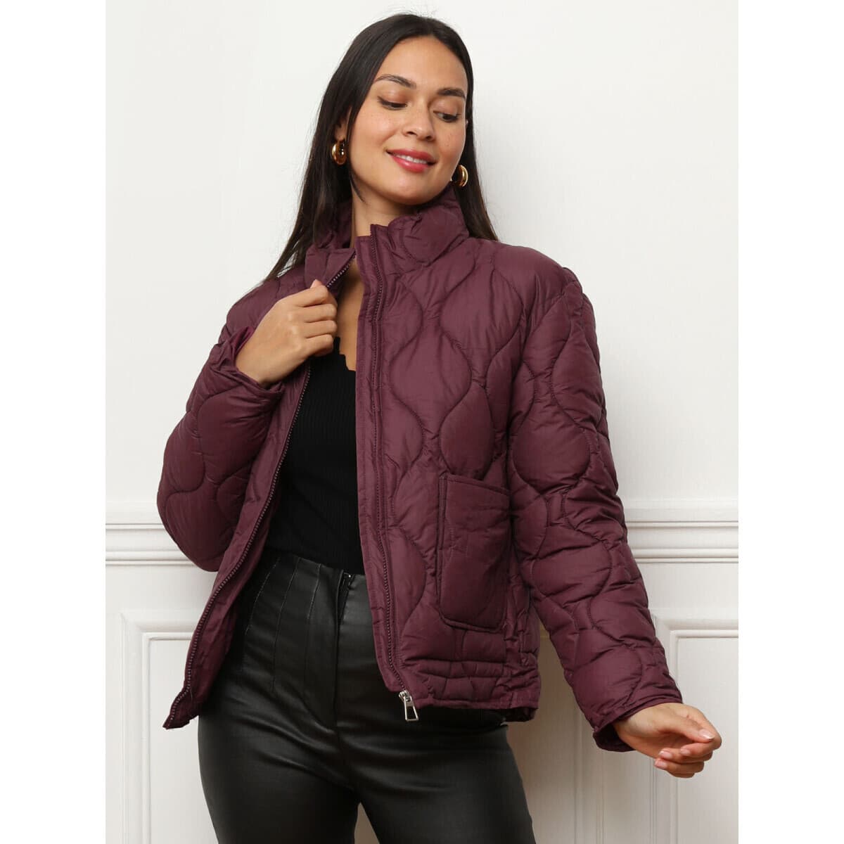 Women's Coats La Modeuse Bordeaux