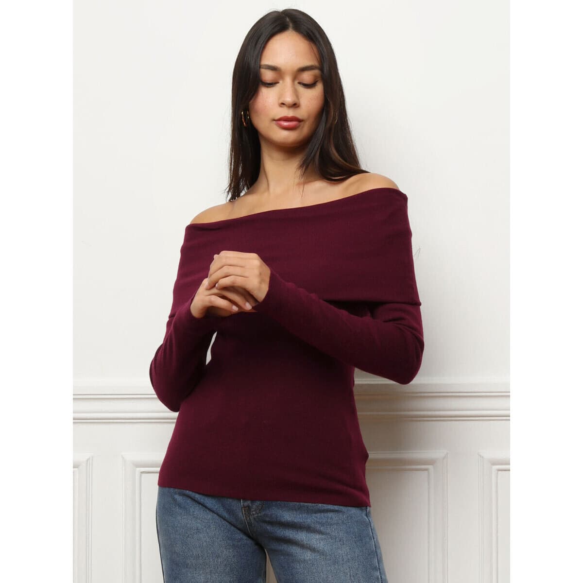 Women's T-Shirts La Modeuse Bordeaux