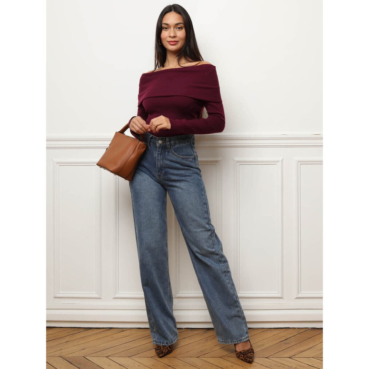 Women's T-Shirts La Modeuse Bordeaux