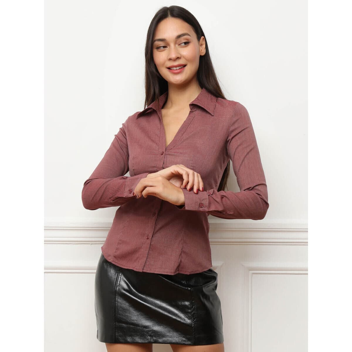 Women's Shirts La Modeuse Bordeaux