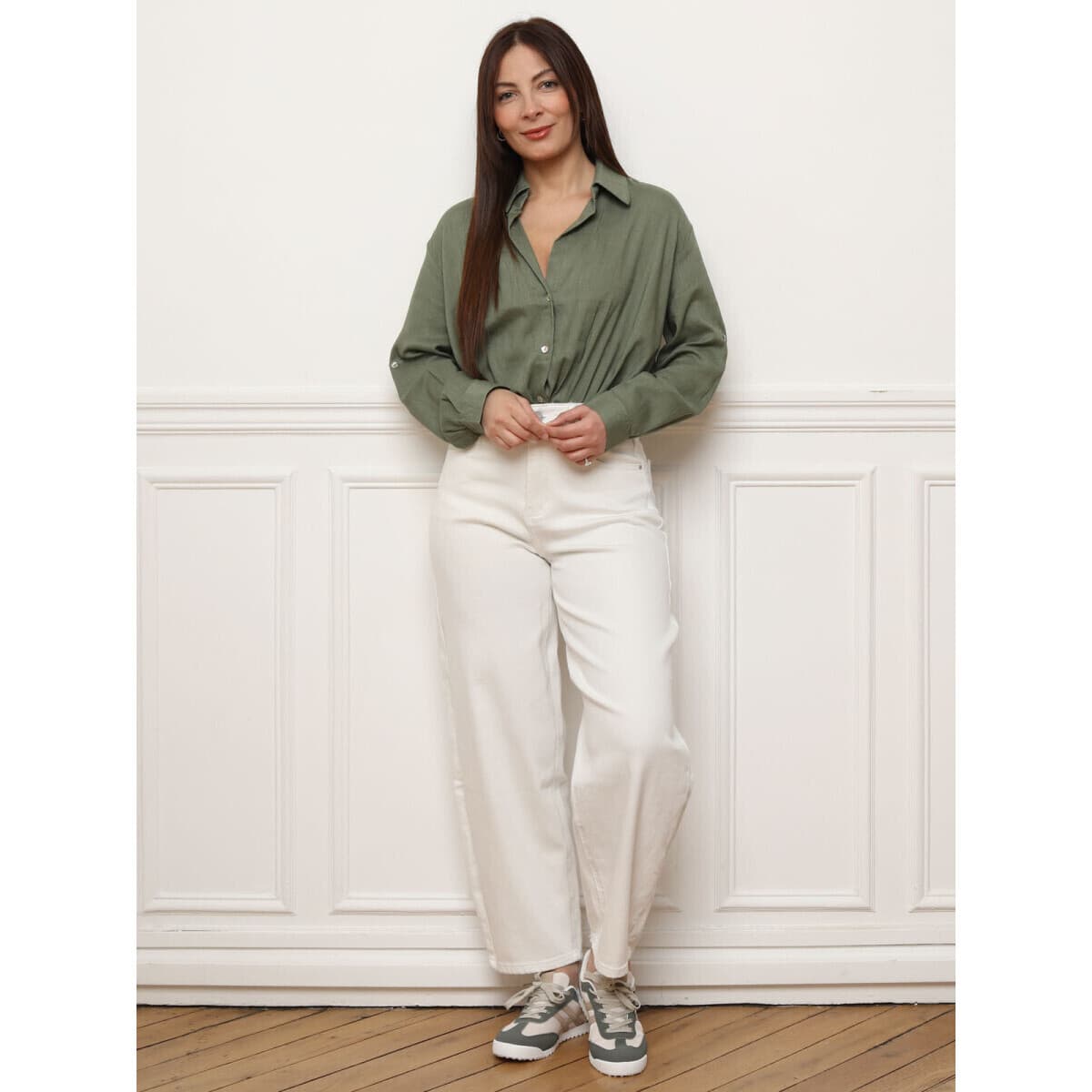 Women's Shirts La Modeuse Khaki