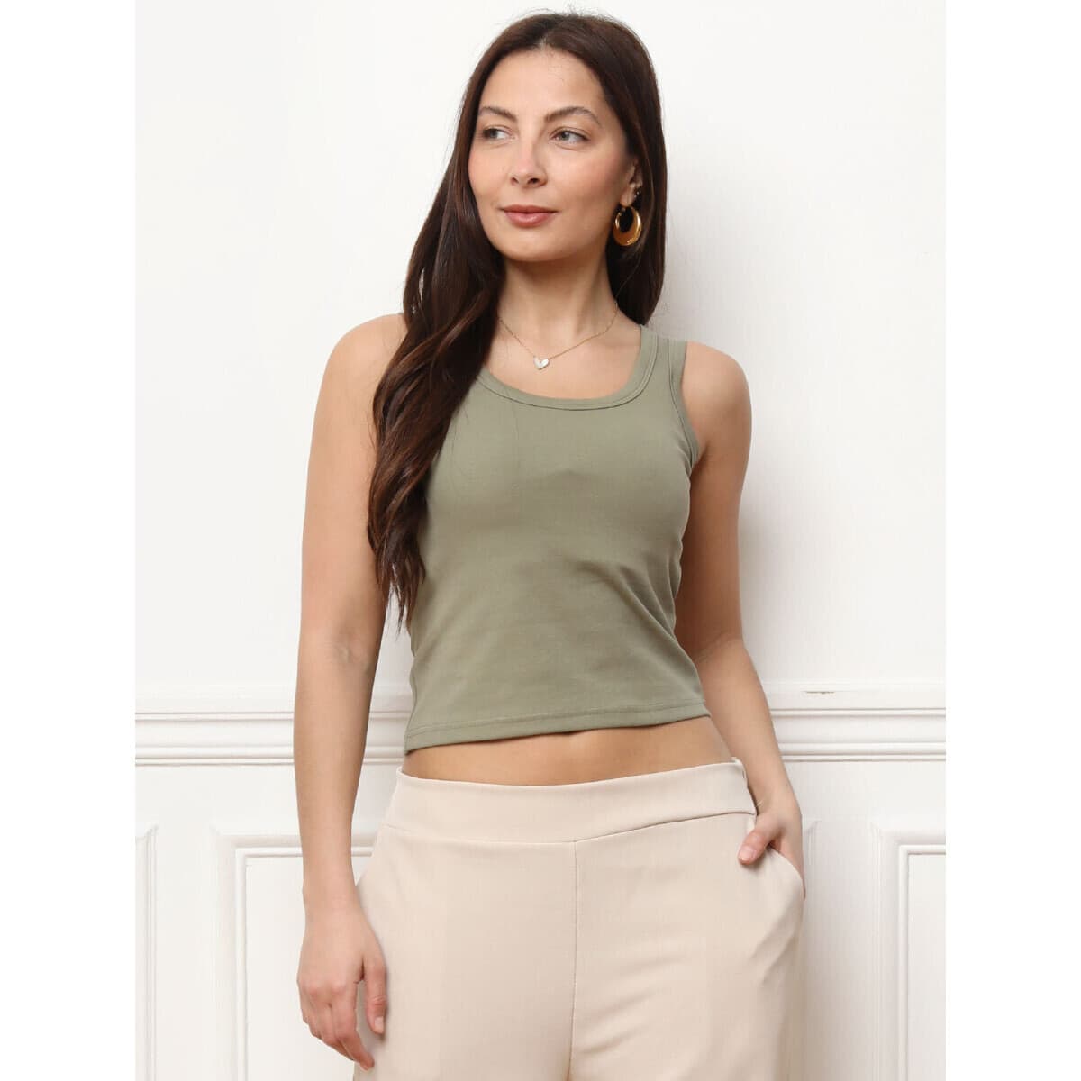 Women's T-Shirts La Modeuse Khaki