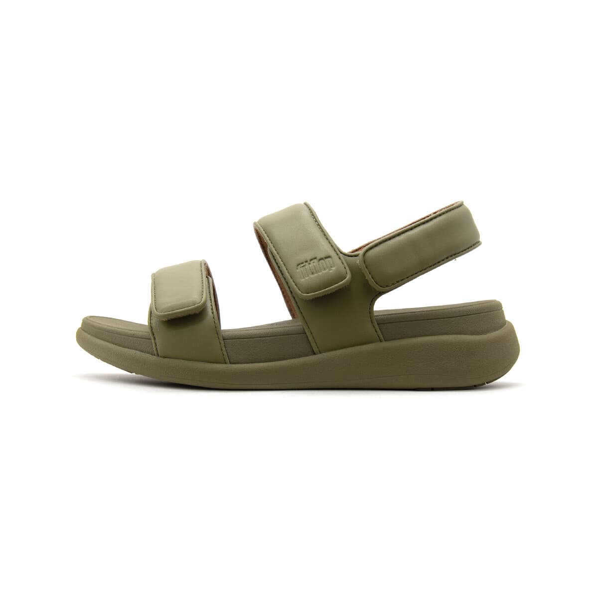 Σανδάλια με πλατφόρμα FitFlop F-MODE GO BACK STRAP FLATFORM SANDALS WOMEN