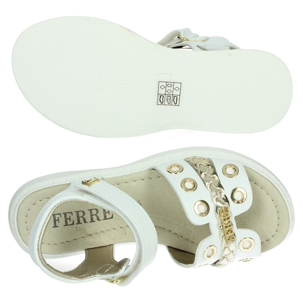 Girls' Sandals Ferre White