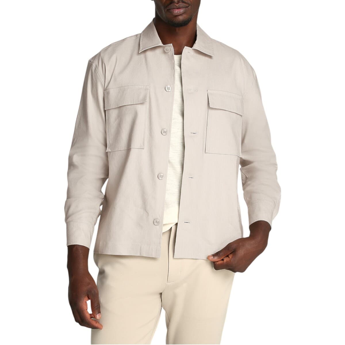 Πουκάμισο με μακριά μανίκια Calvin Klein Jeans LINEN LYOCELL STRETCH K10K114191