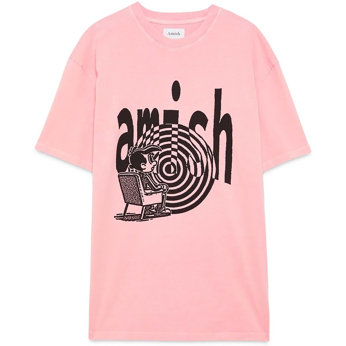 Men's T-Shirts Amish Pink