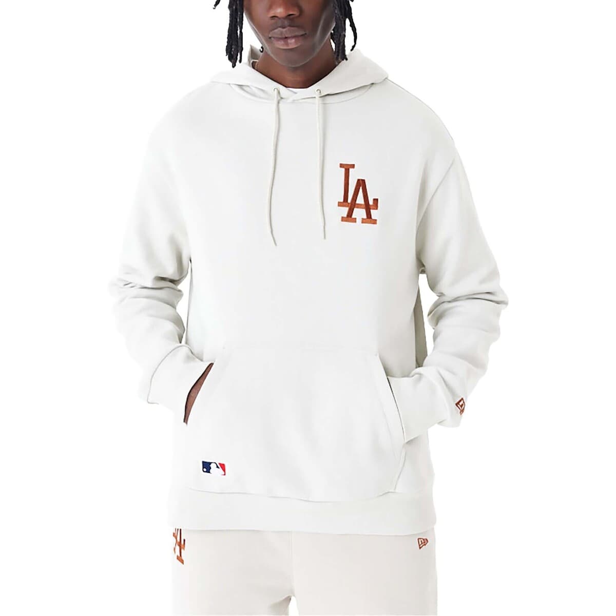 Fleece New-Era League Essntls Os Hoody Losdod Stnebr