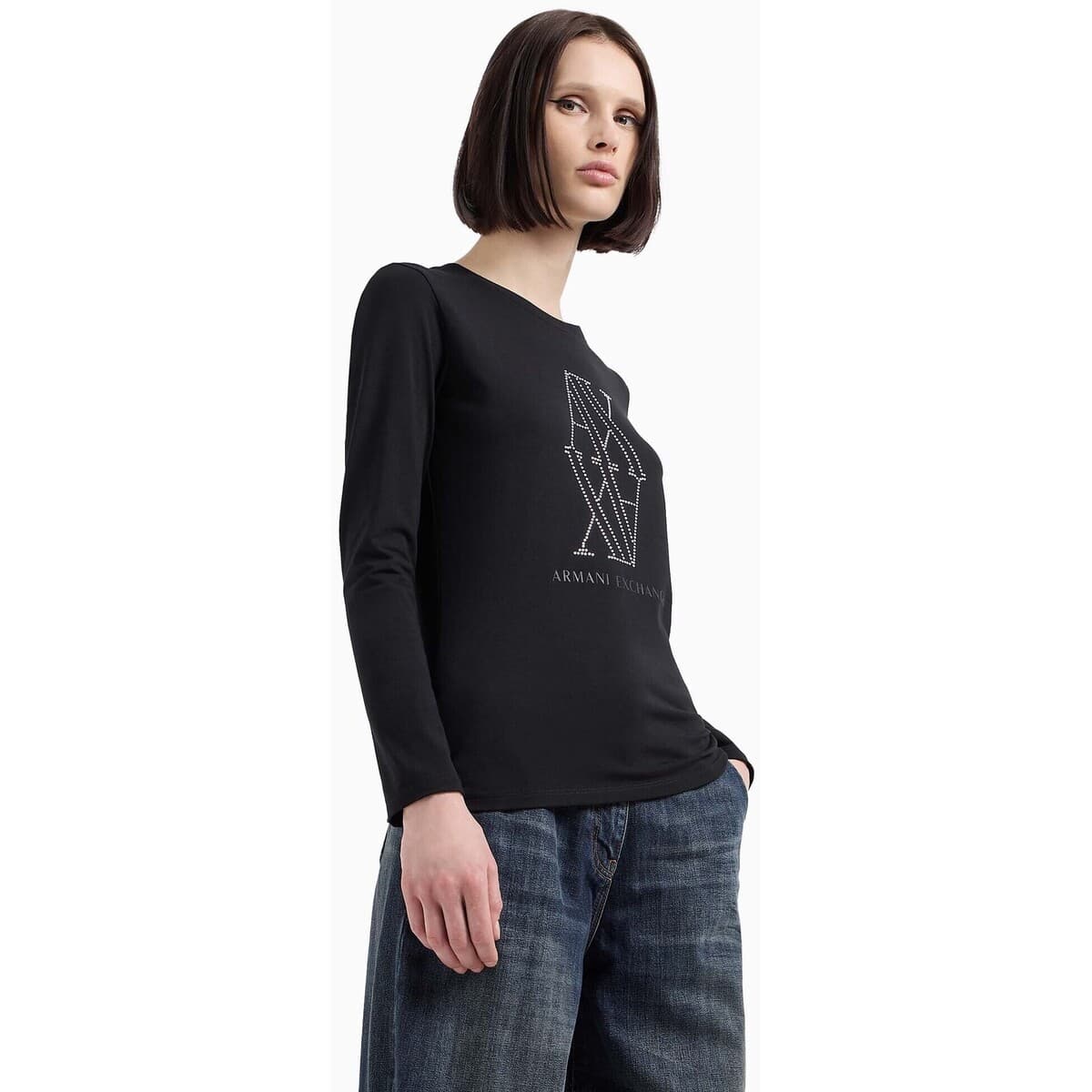 Women's T-Shirts EAX Black