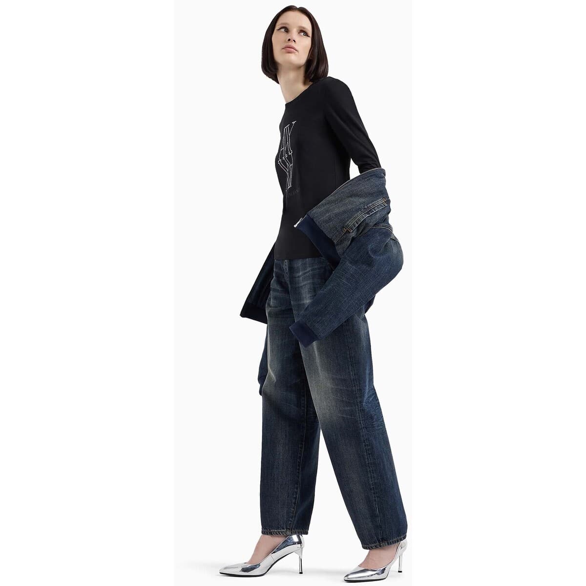 Women's T-Shirts EAX Black