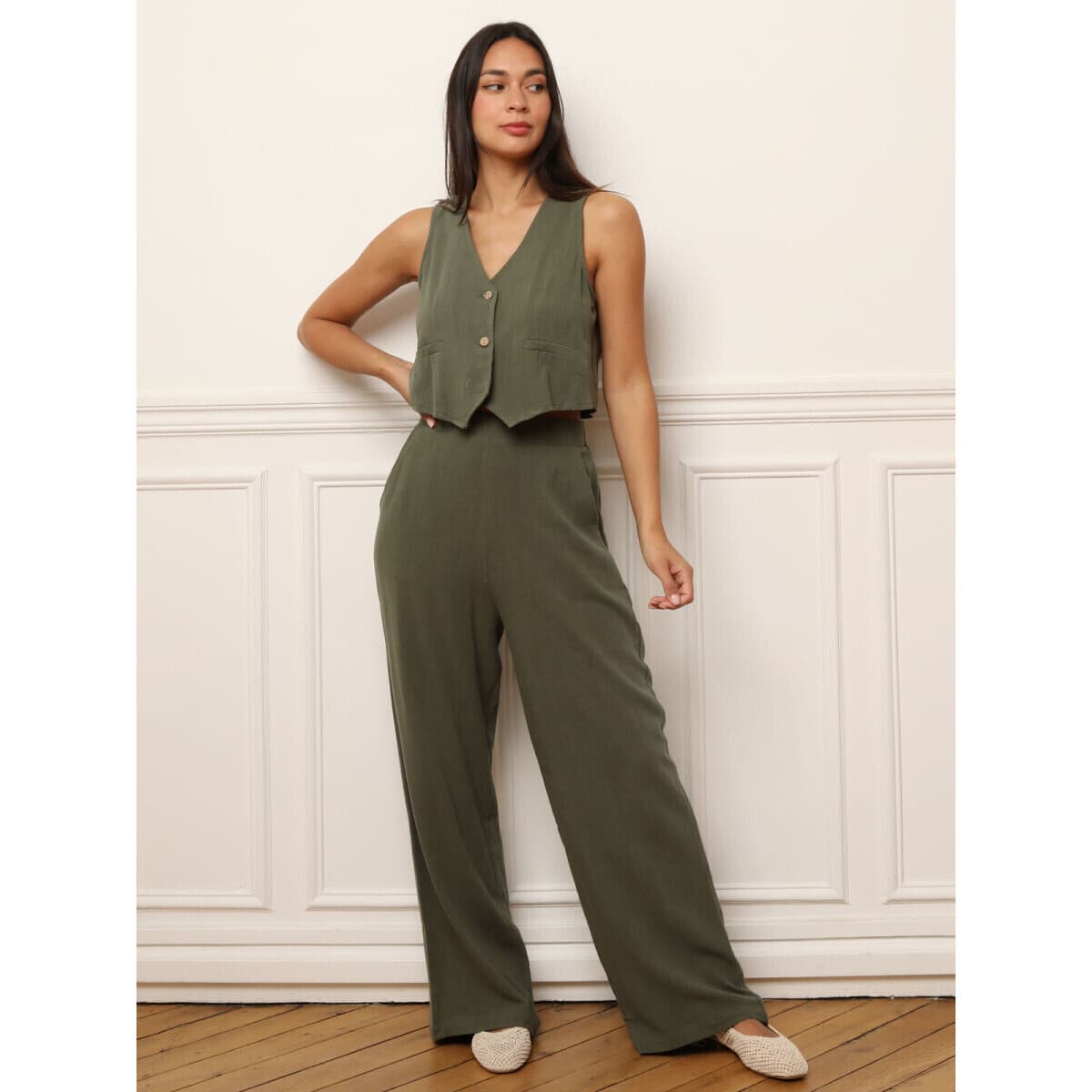 Women's Pants La Modeuse Khaki