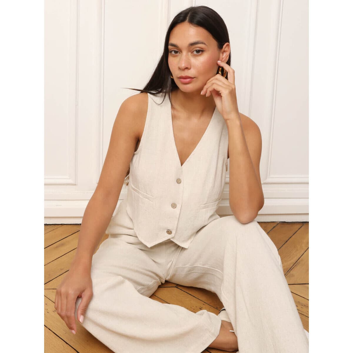 Women's T-Shirts La Modeuse Beige