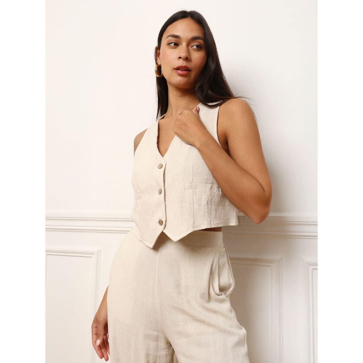 Women's T-Shirts La Modeuse Beige