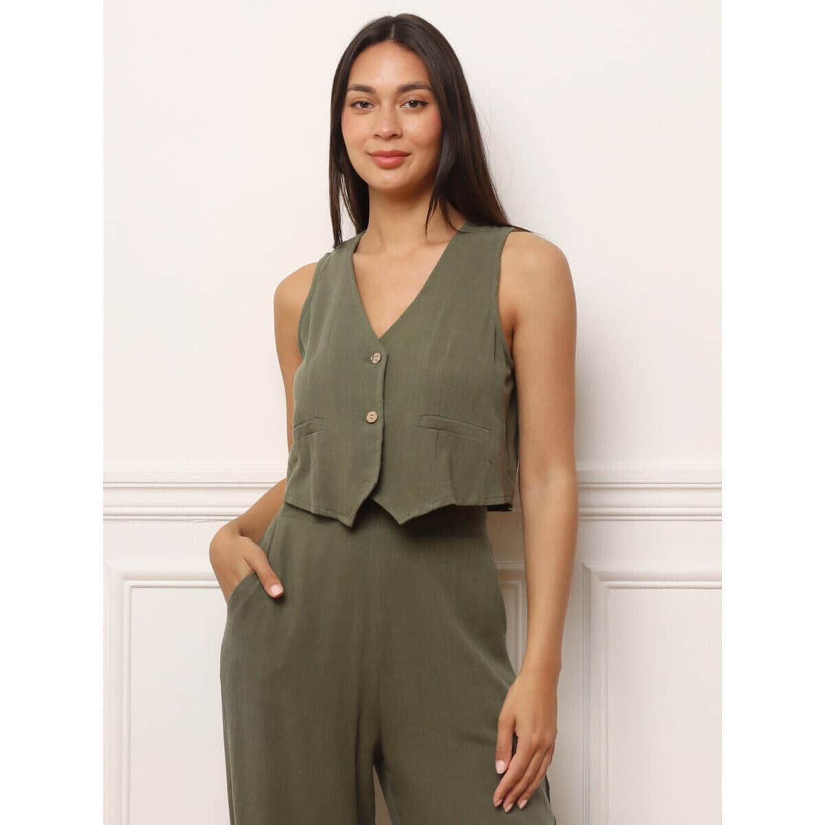 Women's T-Shirts La Modeuse Khaki