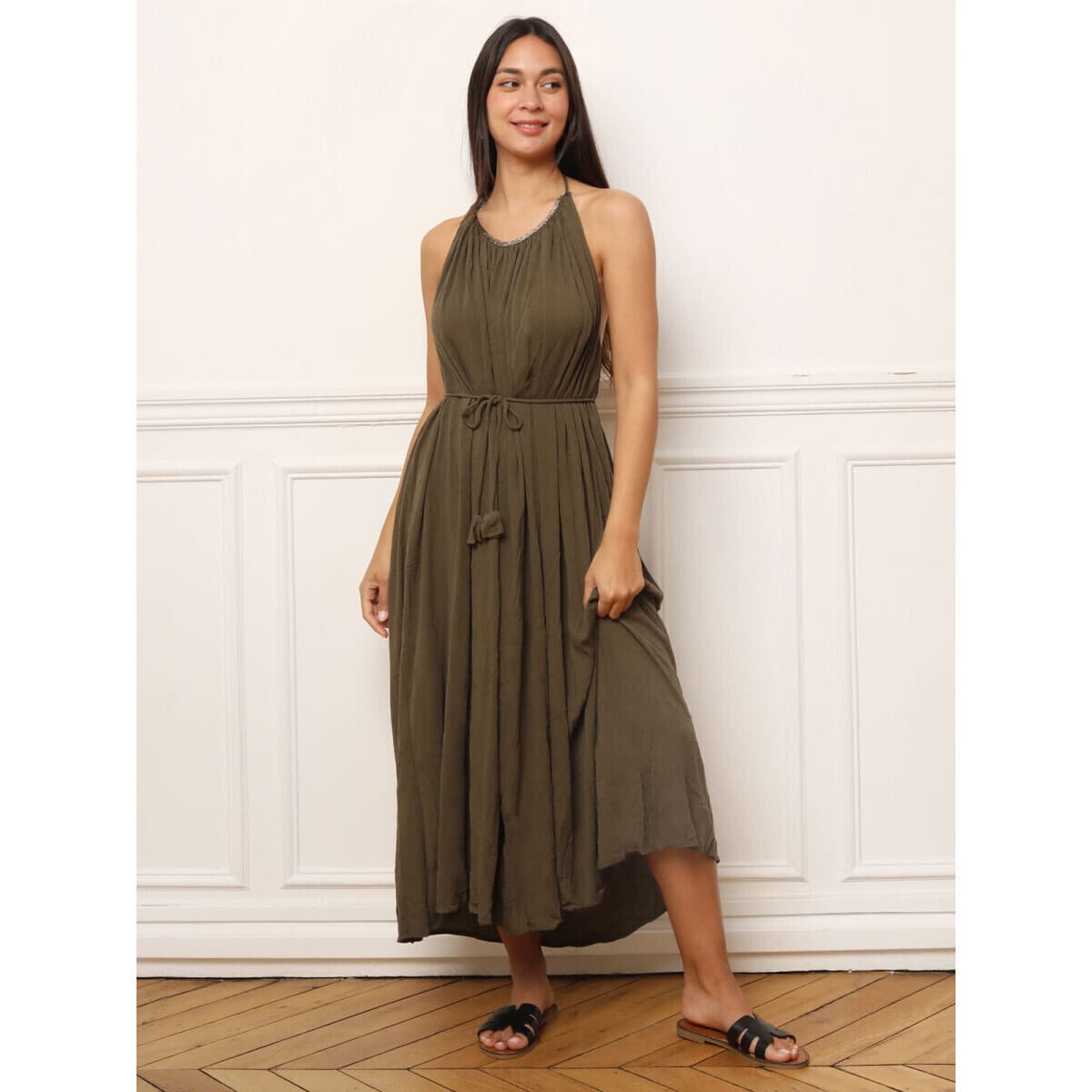 Women's Dresses La Modeuse Khaki