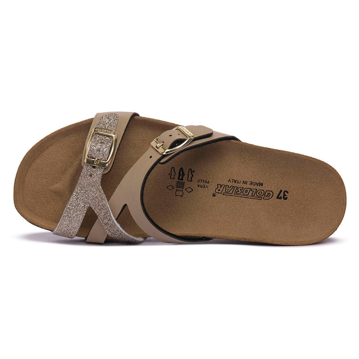 Women's Mules Gold Star Beige