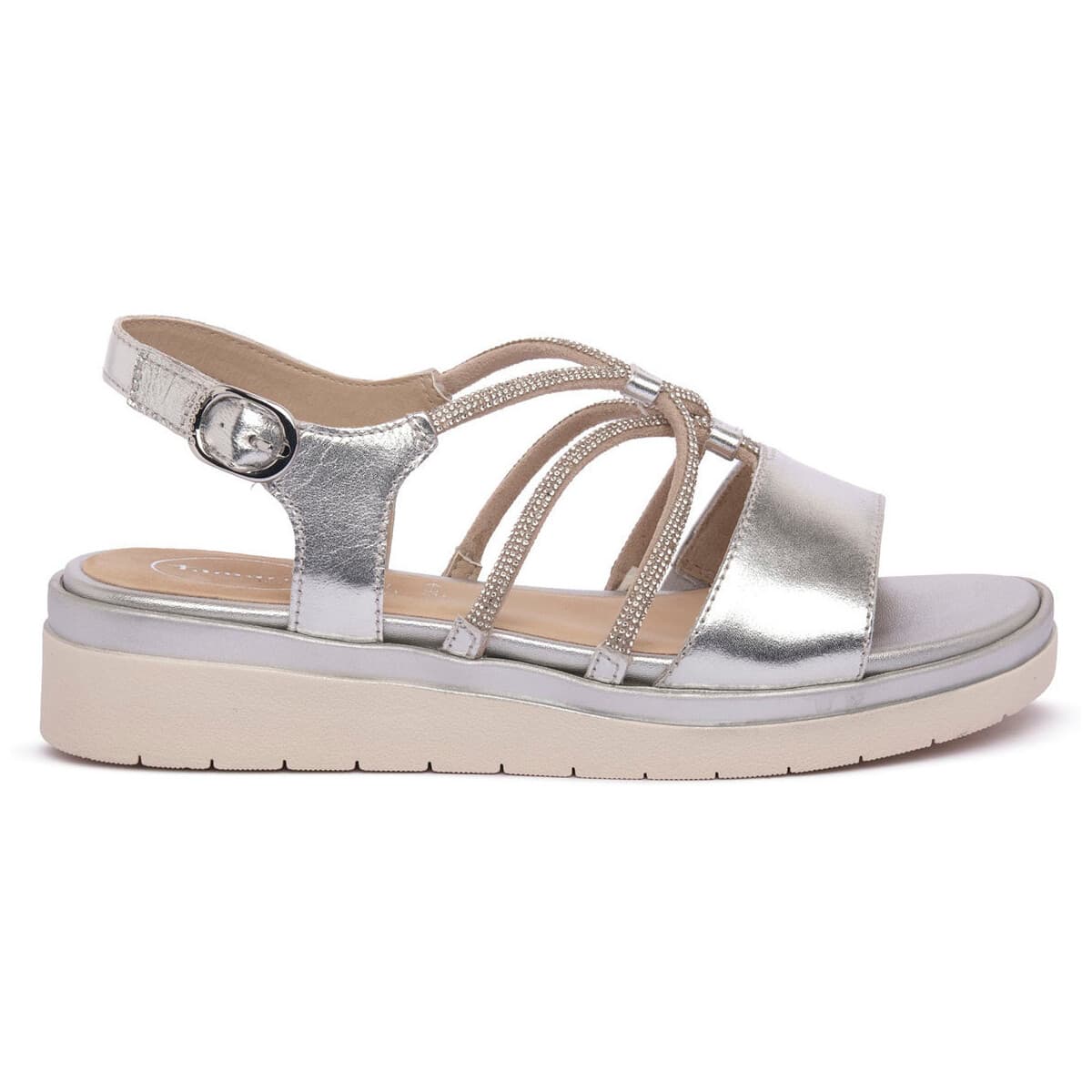 Σανδάλια με πλατφόρμα Jana SILVER SANDAL